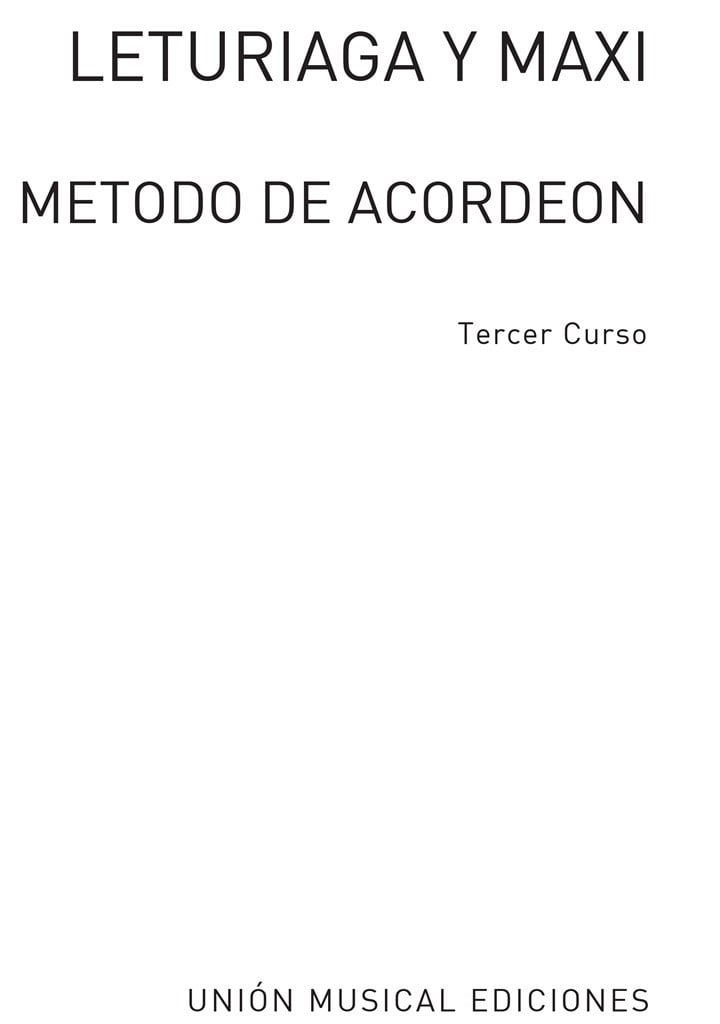Metodo De Acordeon: Tercer Curso